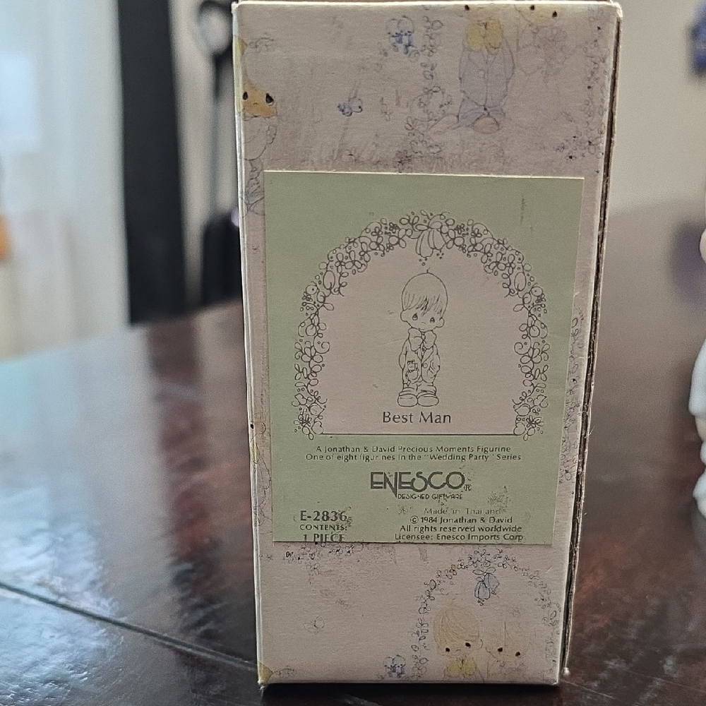 Precious Moments Best Man Box - Cream and Gold Accents